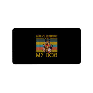 August Birthday With My Irish Setter Dog 2020 Label