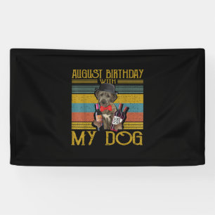 August Birthday With My Irish Wolfhound Dog 2020 Banner