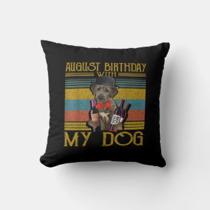 August Birthday With My Irish Wolfhound Dog 2020 Cushion