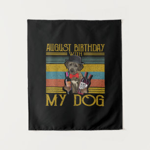 August Birthday With My Irish Wolfhound Dog 2020 Tapestry