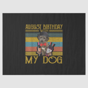 August Birthday With My Irish Wolfhound Dog 2020 Tissue Paper