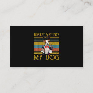 August Birthday With My Jack Russell Dog 2020 Business Card