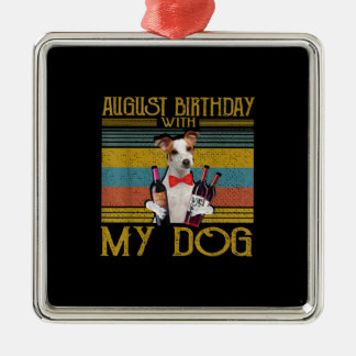 August Birthday With My Jack Russell Dog 2020 Metal Ornament
