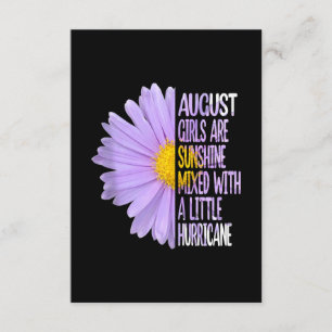 August Birthday Womens Gift Funny Daisy Aster Gift Enclosure Card