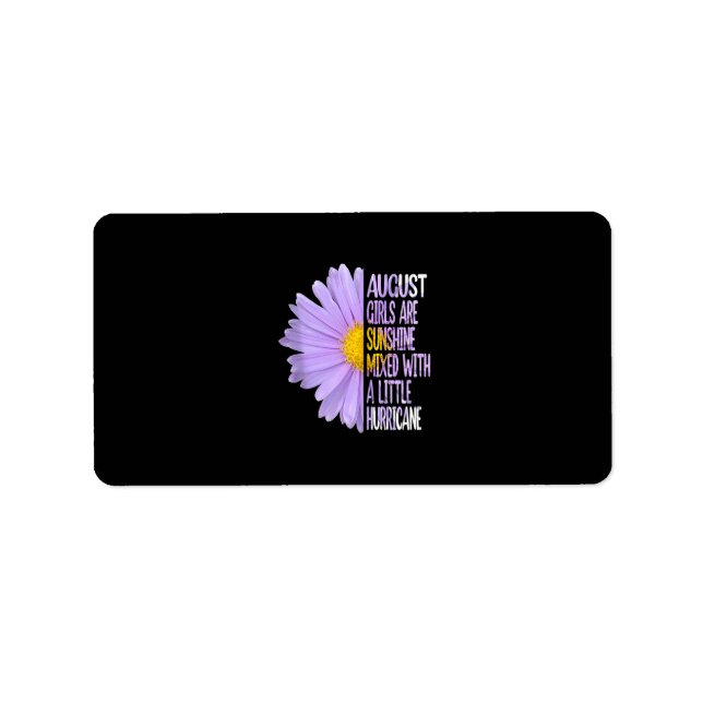 August Birthday Womens Gift Funny Daisy Aster Gift Label (Front)
