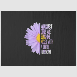 August Birthday Womens Gift Funny Daisy Aster Gift Tissue Paper