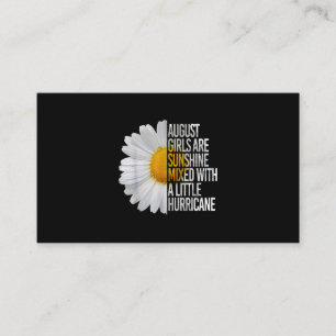 August Birthday Womens Gift Funny Daisy Quote Gift Business Card