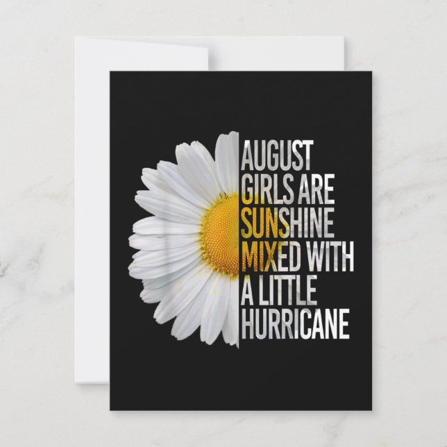August Birthday Womens Gift Funny Quote Gift Invitation (Front)