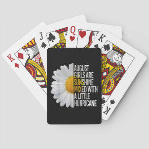 August Birthday Womens Gift Funny Quote Gift Playing Cards