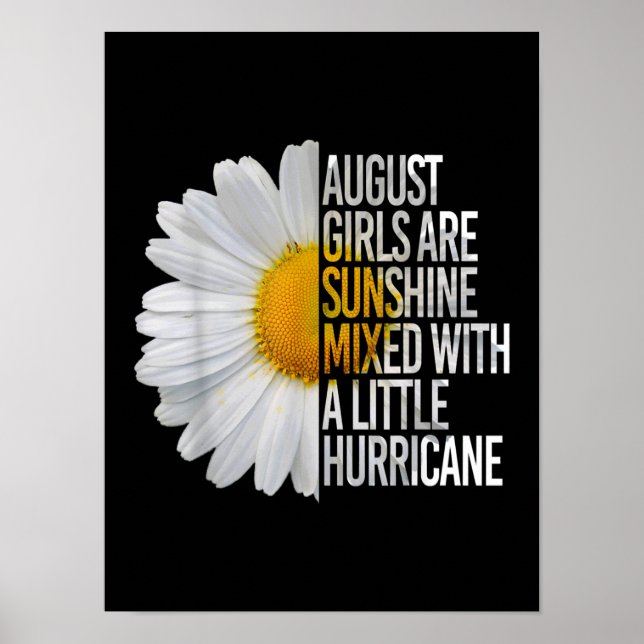 August Birthday Womens Gift Funny Quote Gift Poster (Front)