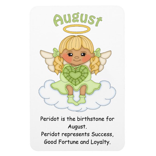August Birthstone Angel Blonde Premium Magnet (Vertical)
