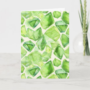 August Birthstone Peridot Birthday Card