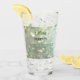 August Birthstone Peridot design  Glass