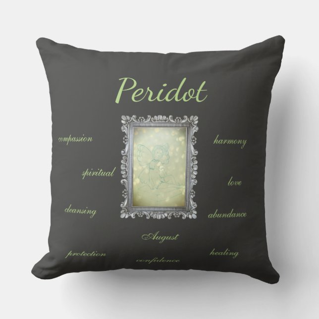 August Birthstone Peridot Fairy Cushion (Front)