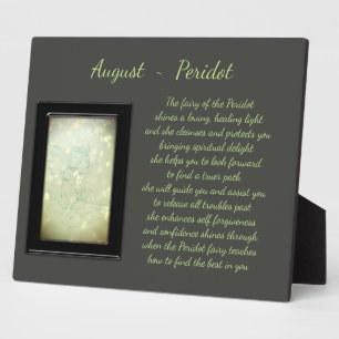 August Birthstone Peridot Plaque