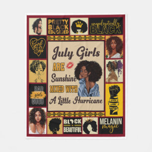 August Black Women Sunshine Mixed Fleece Blanket