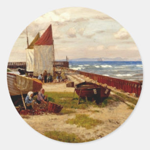 August Classic Round Sticker