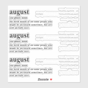 August Definition Birthday