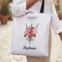 August Floral Meadow Birthday Keepsake