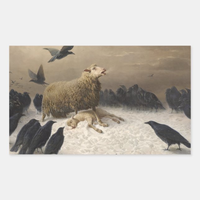 August Friedrich Schenck - Anguish Rectangular Sticker (Front)