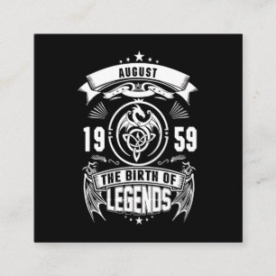 August Gift   1959 The Birth Of The Legends Square Business Card