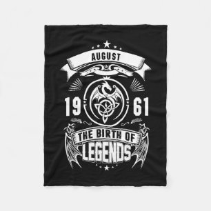 August Gift   1961 The Birth Of The Legends Fleece Blanket