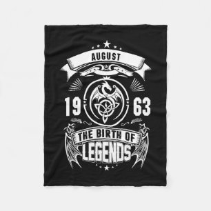 August Gift 1963 The Birth Of The Legends Fleece Blanket