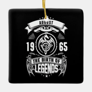 August Gift 1965 The Birth Of The Legends Ceramic Ornament