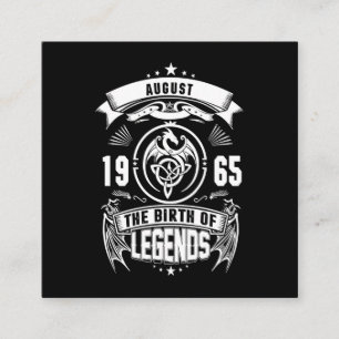 August Gift   1965 The Birth Of The Legends Square Business Card