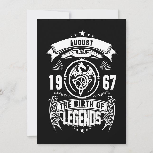 August Gift | 1967 The Birth Of The Legends Holiday Card (Front)