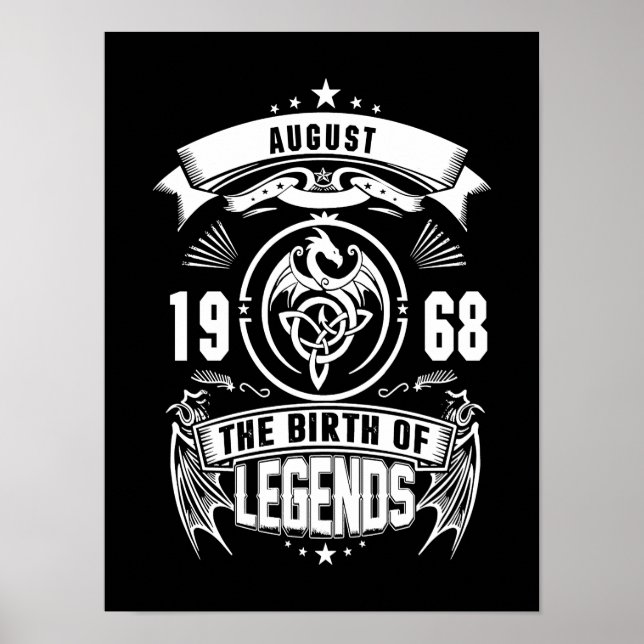 August Gift | 1968 The Birth Of The Legends Poster (Front)