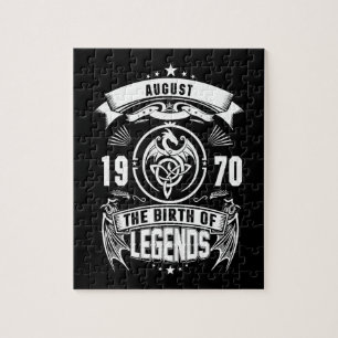 August Gift 1970 The Birth Of The Legends Jigsaw Puzzle
