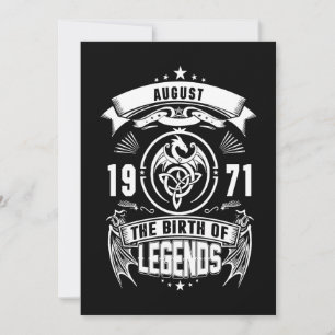 August Gift 1971 The Birth Of The Legends Holiday Card