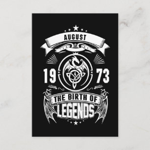 August Gift 1973 The Birth Of The Legends Enclosure Card