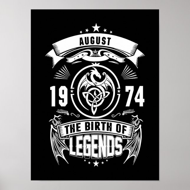 August Gift | 1974 The Birth Of The Legends Poster (Front)