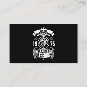 August Gift 1975 The Birth Of The Legends Business Card