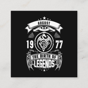 August Gift   1977 The Birth Of The Legends Square Business Card