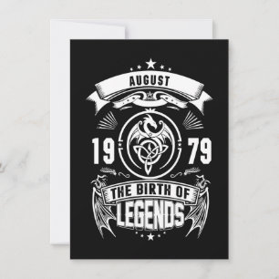 August Gift 1979 The Birth Of The Legends Invitation