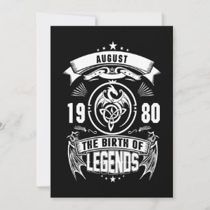 August Gift 1980 The Birth Of The Legends Holiday Card
