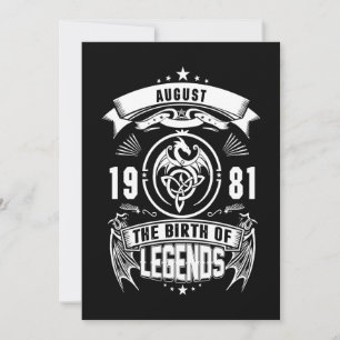 August Gift 1981 The Birth Of The Legends Holiday Card