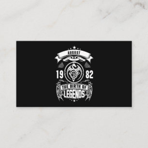 August Gift   1982 The Birth Of The Legends Business Card