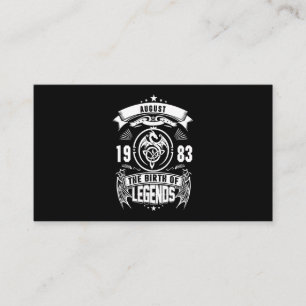 August Gift 1983 The Birth Of The Legends Business Card