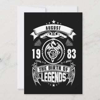 August Gift | 1983 The Birth Of The Legends Invitation