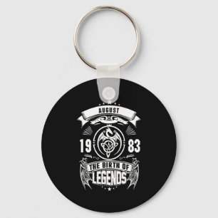 August Gift 1983 The Birth Of The Legends Key Ring