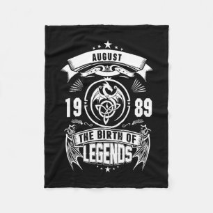 August Gift 1989 The Birth Of The Legends Fleece Blanket