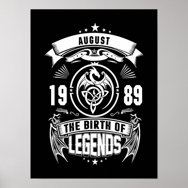 August Gift | 1989 The Birth Of The Legends Poster (Front)