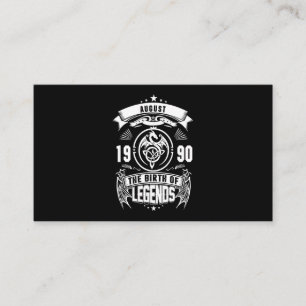 August Gift 1990 The Birth Of The Legends Business Card