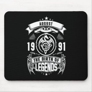 August Gift 1991 The Birth Of The Legends Mouse Pad