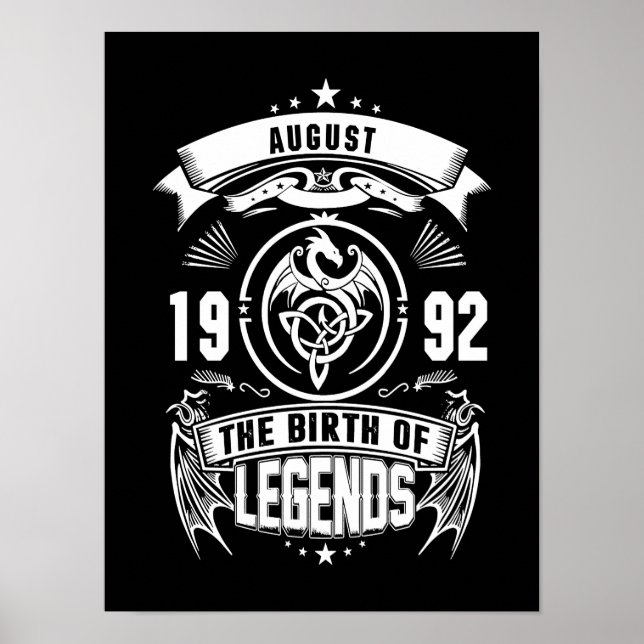 August Gift | 1992 The Birth Of The Legends Poster (Front)