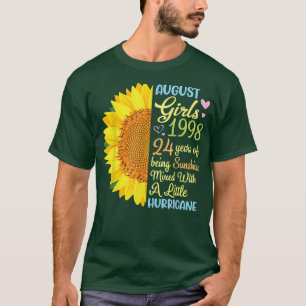 August Girls 1998 24 Years Of Being Sunshine Mied T-Shirt